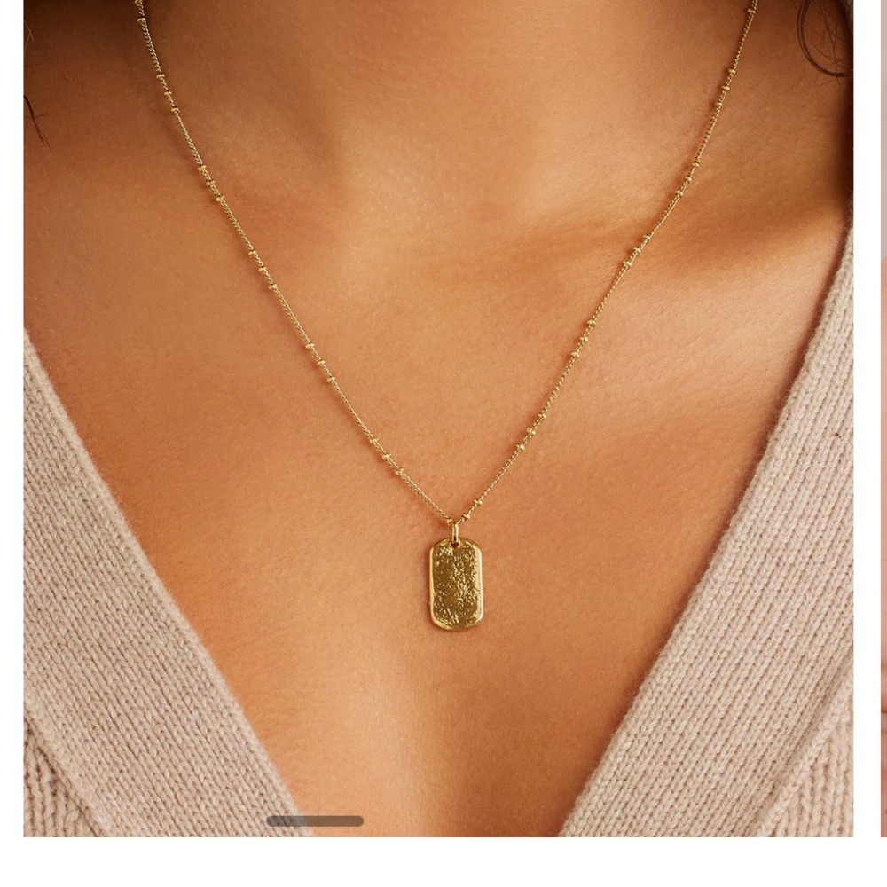 EUC Gorjana Griffin Dog Tag Layering Necklace